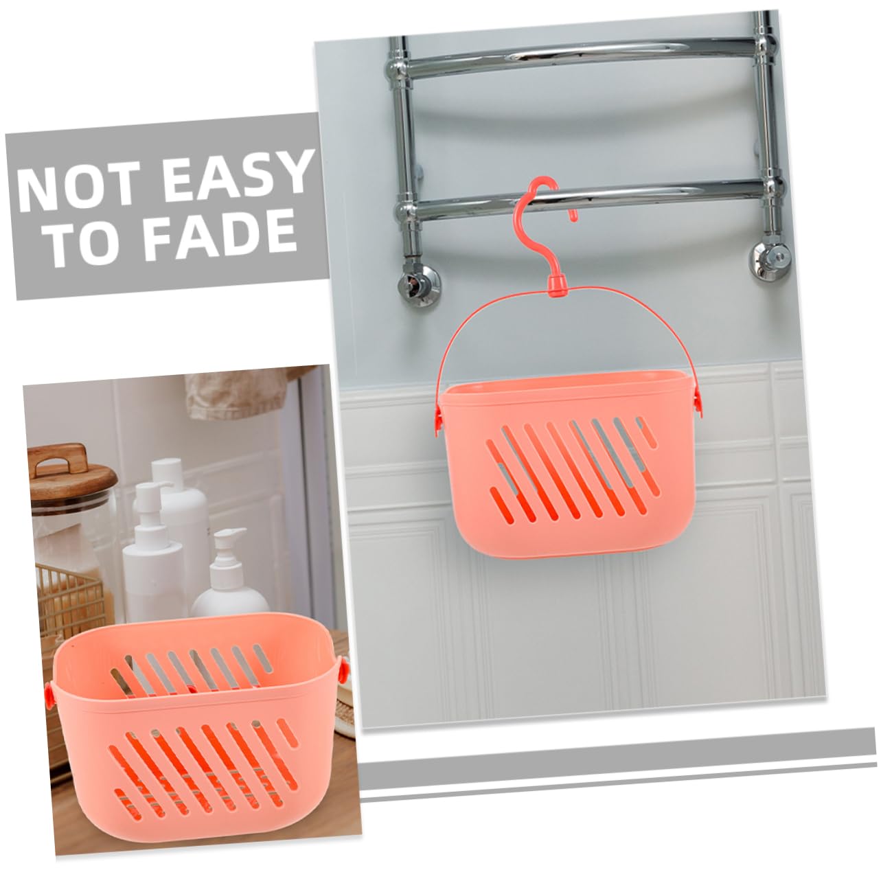 IMIKEYA 2 Cestas de Almacenamiento Colgantes Organizador Reutilizable para Baño de Plástico Pp Gancho para Accesorios de Ducha en Baños y Aseos
