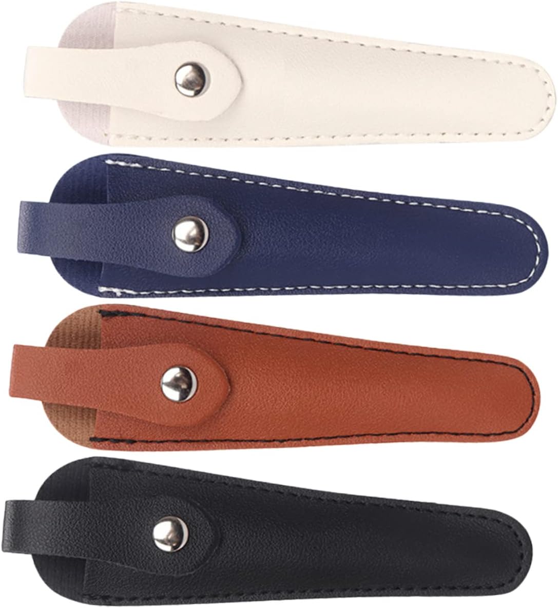 NUOBESTY 4pcs Set Scissor Cover Bag Scissor Protection Cover Protective Tool Tip Protectors Storage Bag Leather Protection