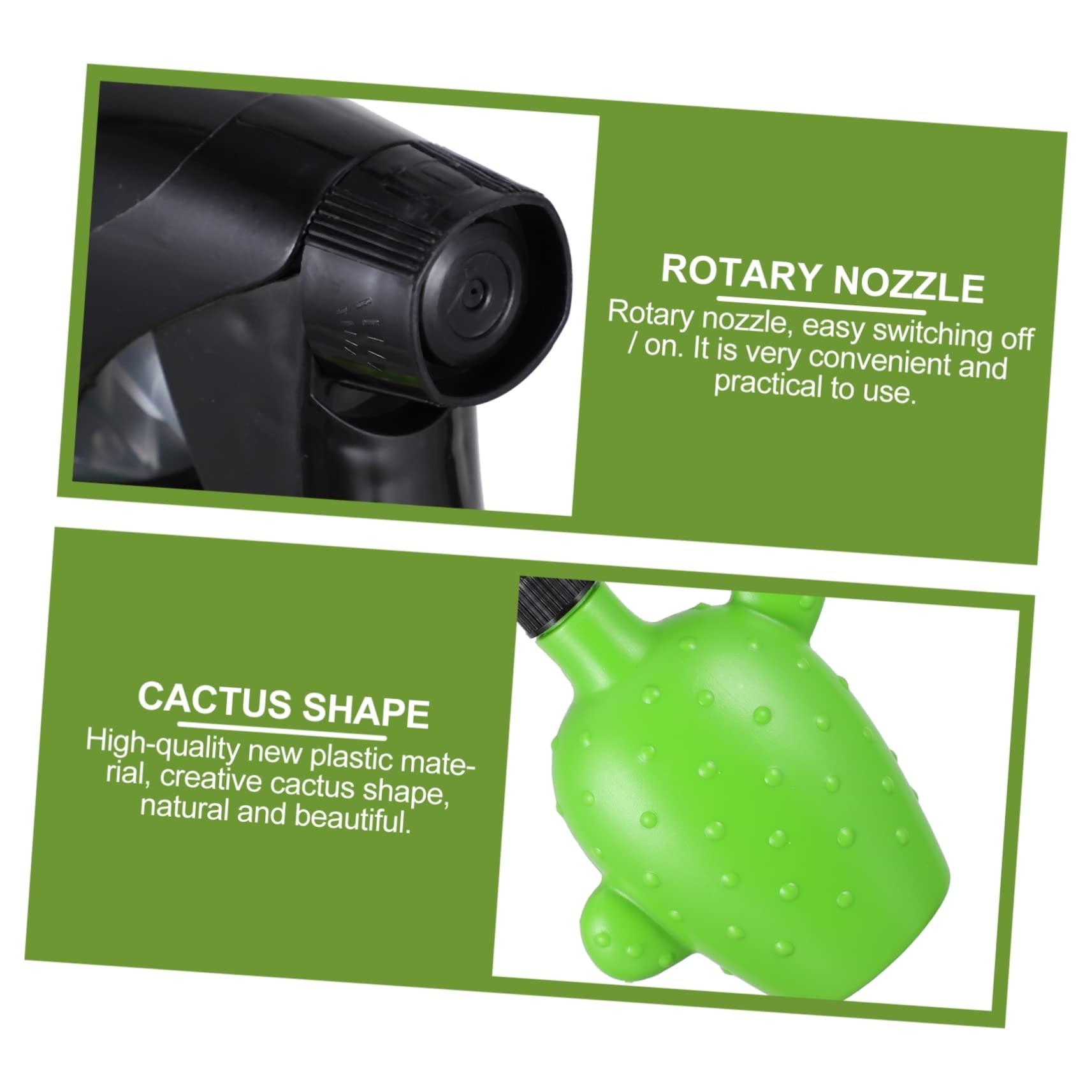 ABOOFAN 3pièces Bouteille Pulvérisateur Forme De Cactus Pour Arrosage Et Jardinage Outil Pratique De Jardinage Pour Plantes Intérieur Et Extérieur