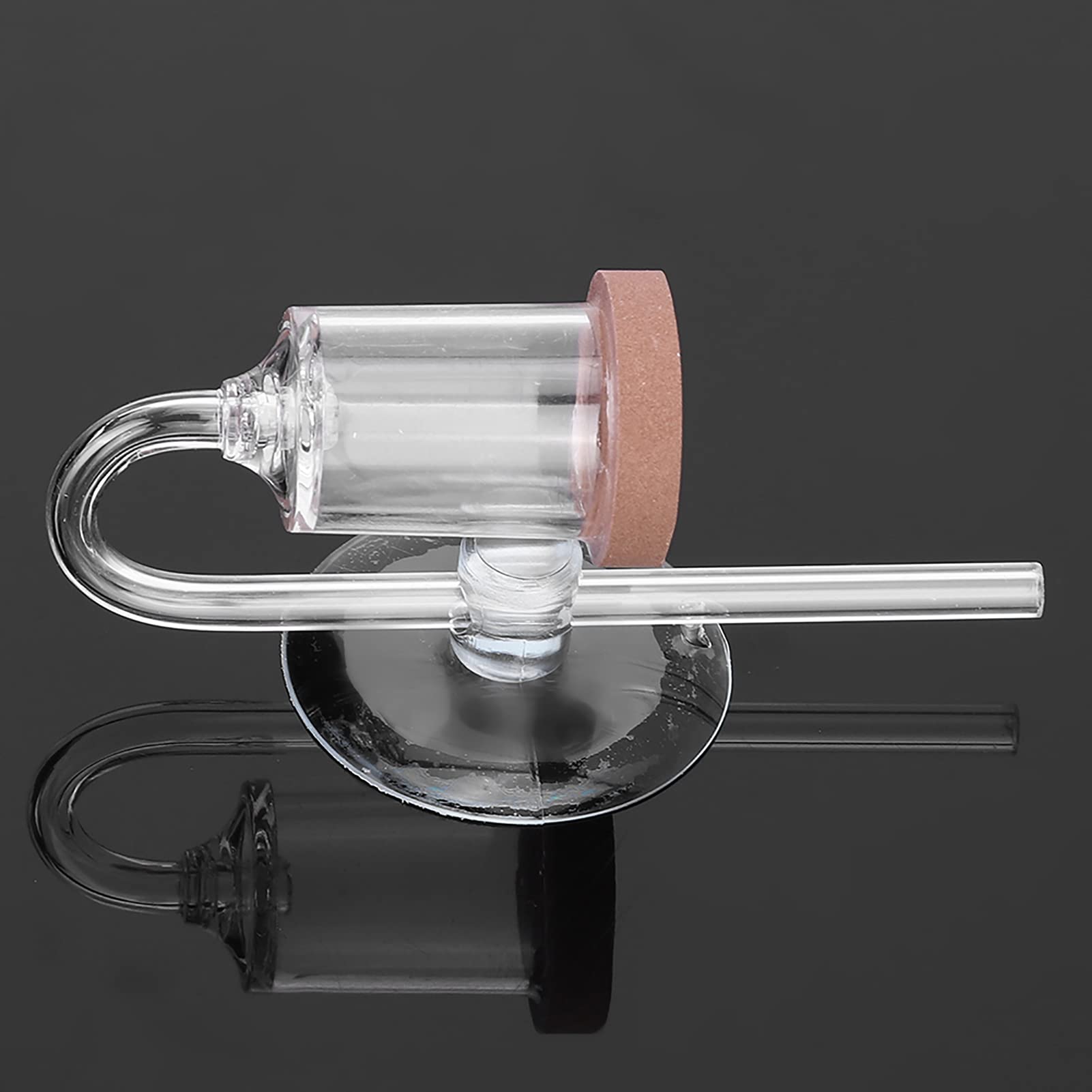 Haofy Contador de Burbujas con Válvula de CO2, Contador de Burbujas Transparente con Contador de Burbujas para Acuario (L)
