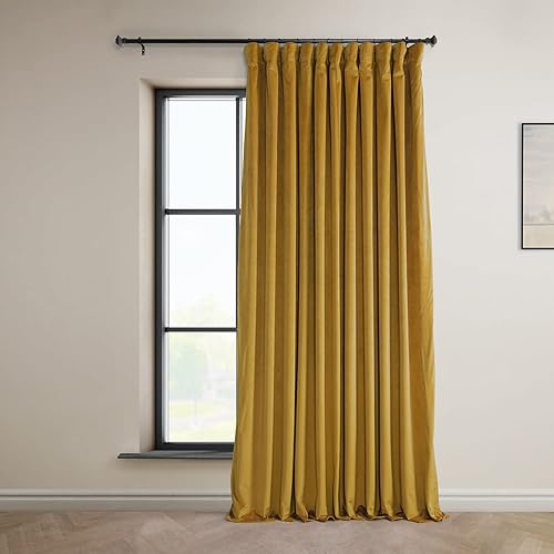 HPD Half Price Drapes VPYC-SBO179760-108DW - Cortina opaca extra ancha con aislamiento térmico para ventana, 100 x 108, para dormitorio y sala de