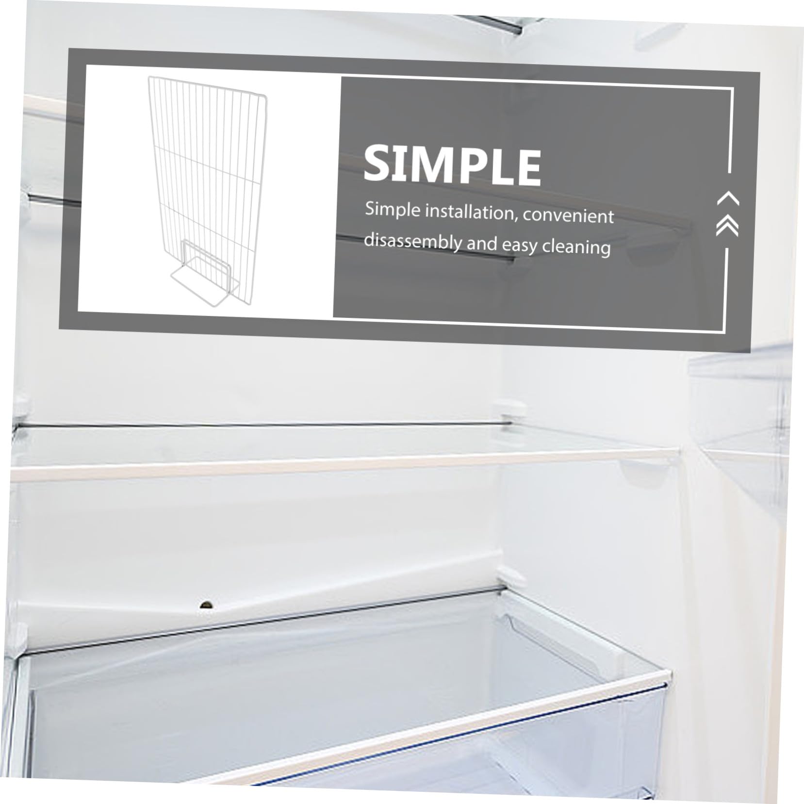 Divisor de Congelador de Alambre de Hierro para Organización de Alimentos | Separador de Estante, Partición para Hogar y Supermercado, Ventilación Adecuada y Limpieza Fácil