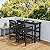 SERWALL Outdoor Bar Table and Chairs Set, Adirondack Bar Chairs Set of 2 and Bar Height Table, All Weather HDPE Outdoor Patio Bar Set, Outdoor Furniture for Outside, Poolside, Backyard, Garden, Black