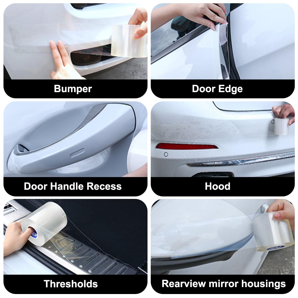 Pellicola Protettiva Auto Trasparente 7cmx10m - Adesiva Per Vernice Con Coltello E Spatola | Universale