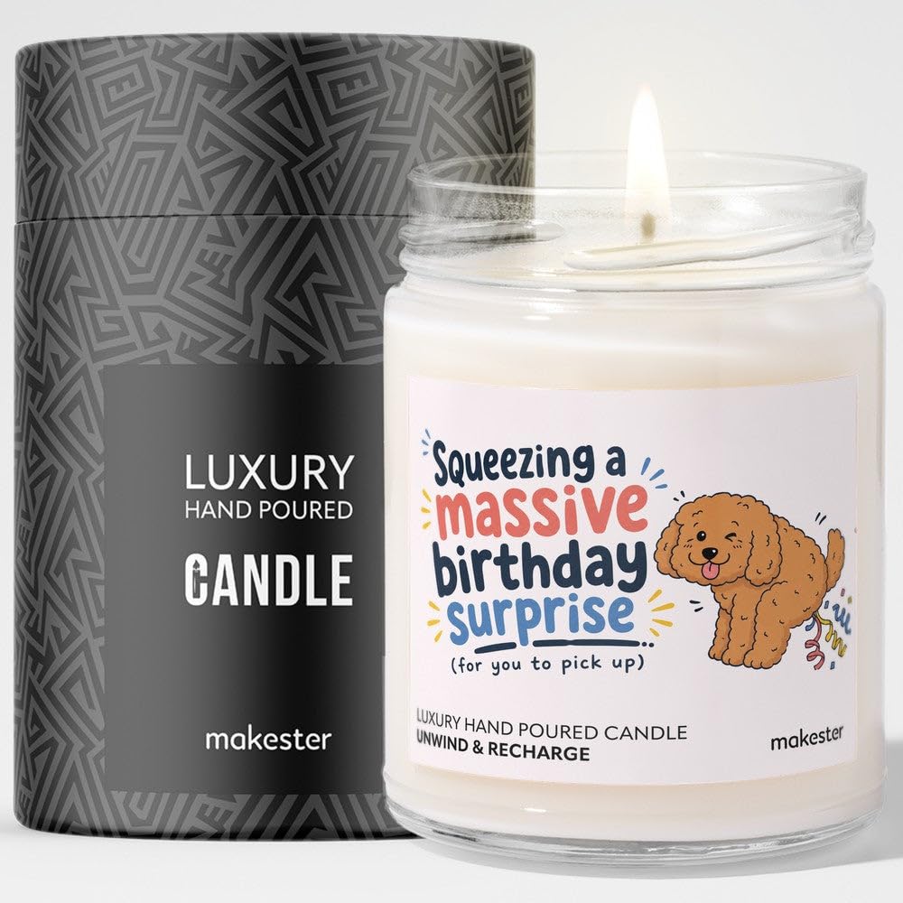 Gifts from The Dog - Luxury Soy Wax Candle - Vanilla, Jasmine, Sugared Almond - Makester