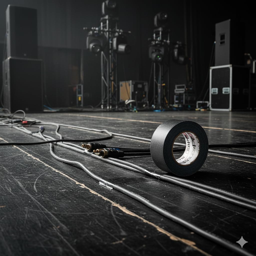 Gaffer Power Real Premium Grade Black Gaffers Tape 4 Inch x 30 Yds Made in the USA | Heavy Duty | No Residue | Non-Reflective | Multipurpose - Better Than Duct Tape!