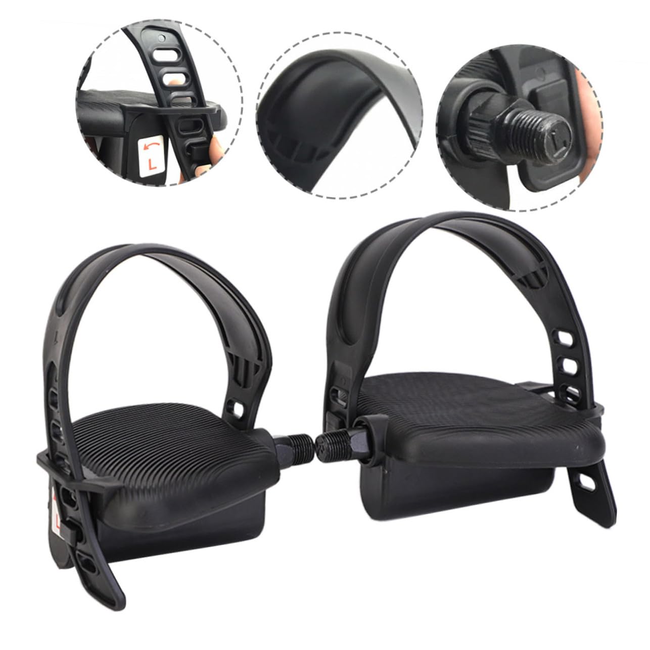 Fahrradpedale Ersatz Heimtrainer Pedale Sports Pedale rutschfest Langlebig Outdoor Bike Zubehör Passend für Fitnessgeräte