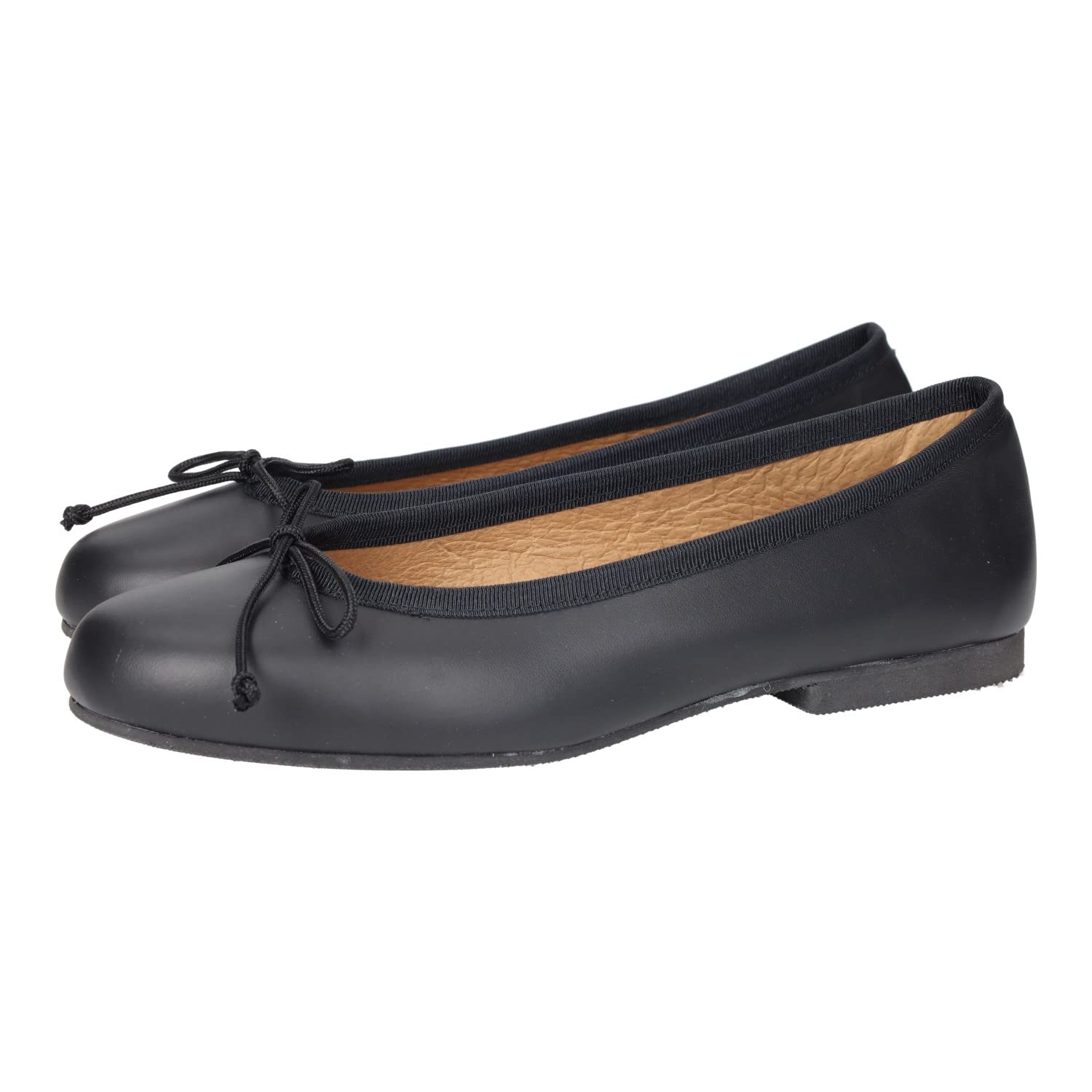 MADE IN SPAIN 3000 Bailarinas de Piel para Mujer, Manoletinas Negras de Piel Hechas en España. Calzan Poco. Si Duda Compre la Talla más Grande. Mujer Manoletinas