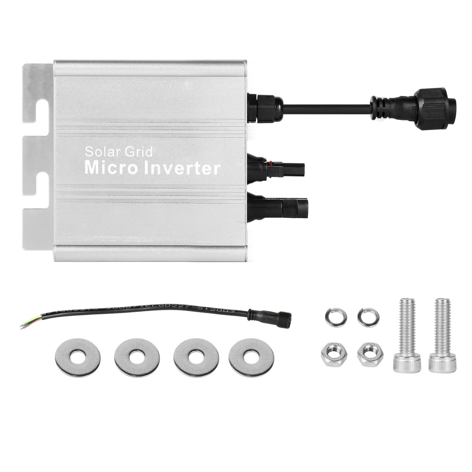 DEWIN Solar Mikro Wechselrichter, 120W Solar PV Grid tie Micro Inverter IP65 Wasserdichter MPPT Wechselrichter mit Netzanschluss DC 10,8 bis 30V für Solarpanel Balkon Kraftwerk