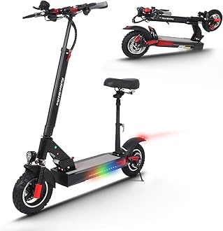 KUGOO KIRIN Electric Scooter Adults, 864WH Power, 43Miles Range, 30MPH Max Speed, 10" Off-Road Tires, Folding Commuter Electric Scooter with Seat