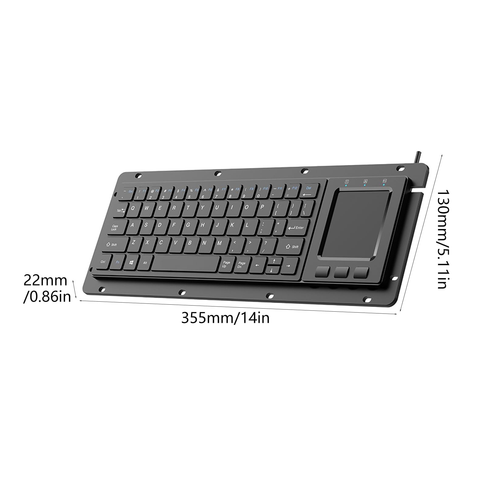 Tastiera Industriale Plug And Play Touchpad a 64 per Condizioni Difficili, Impermeabile, Industriale