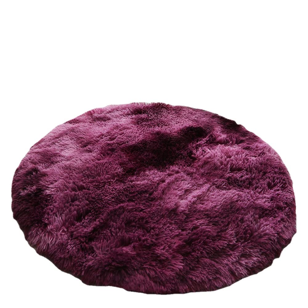Alfombras redondas y esponjosas para habitación de niñas, alfombras modernas y esponjosas y coloridas, lindas alfombras de suelo, alfombra de juego circular para niños, bebés, niñas, dormitorio,