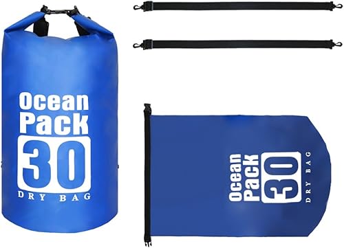Bolsa seca impermeable con correa desmontable ajustable de 10 l20 l30 l, bolsa superior enrollable mantiene el equipo seco para kayak, canotaje,