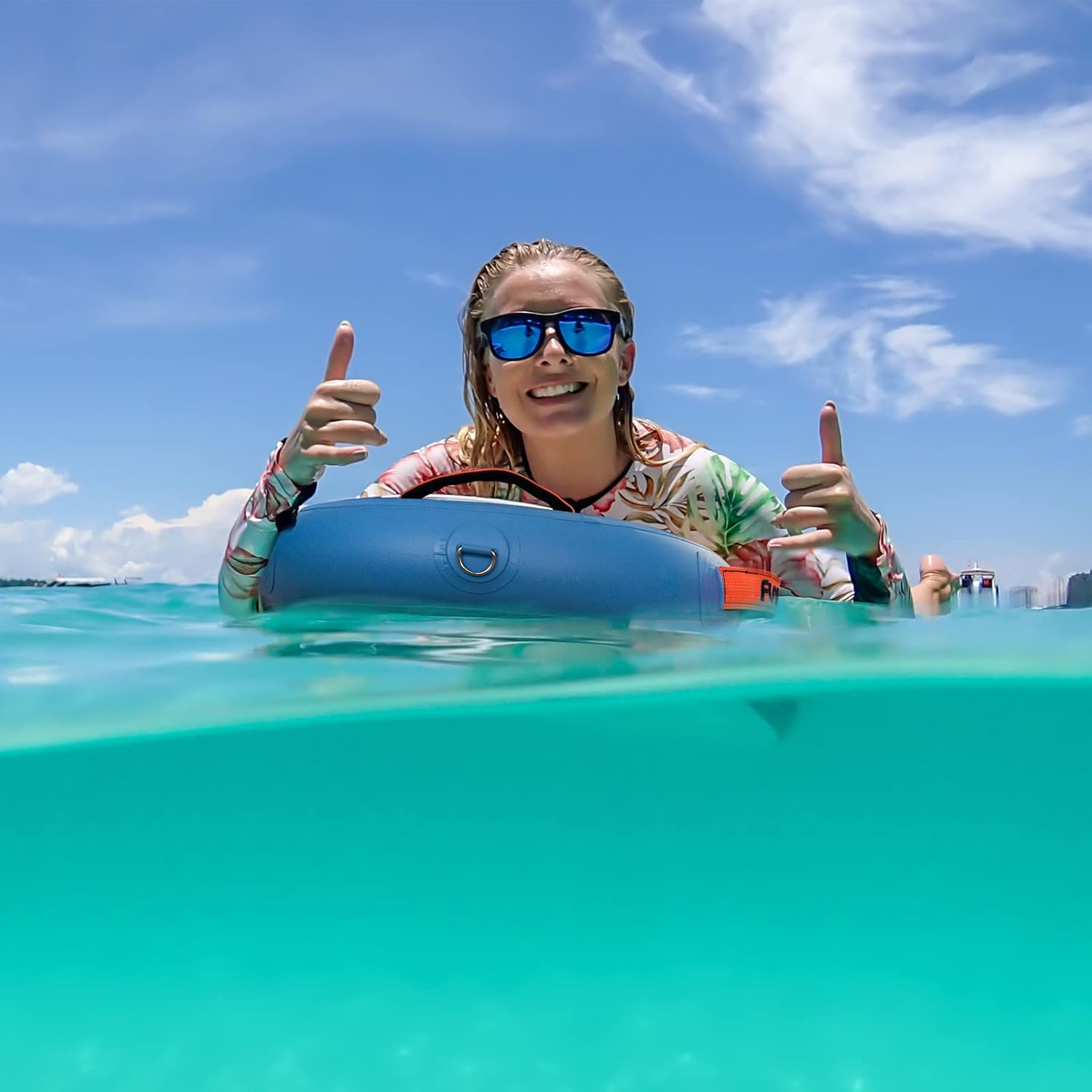 FunWater Body Board - Beach Body Board - Ultra Lightweight PVC Core Body Board for Beach and Pool, with Wrap Wrist Straps, Foldable, Perfect Surf for Teens and Adults