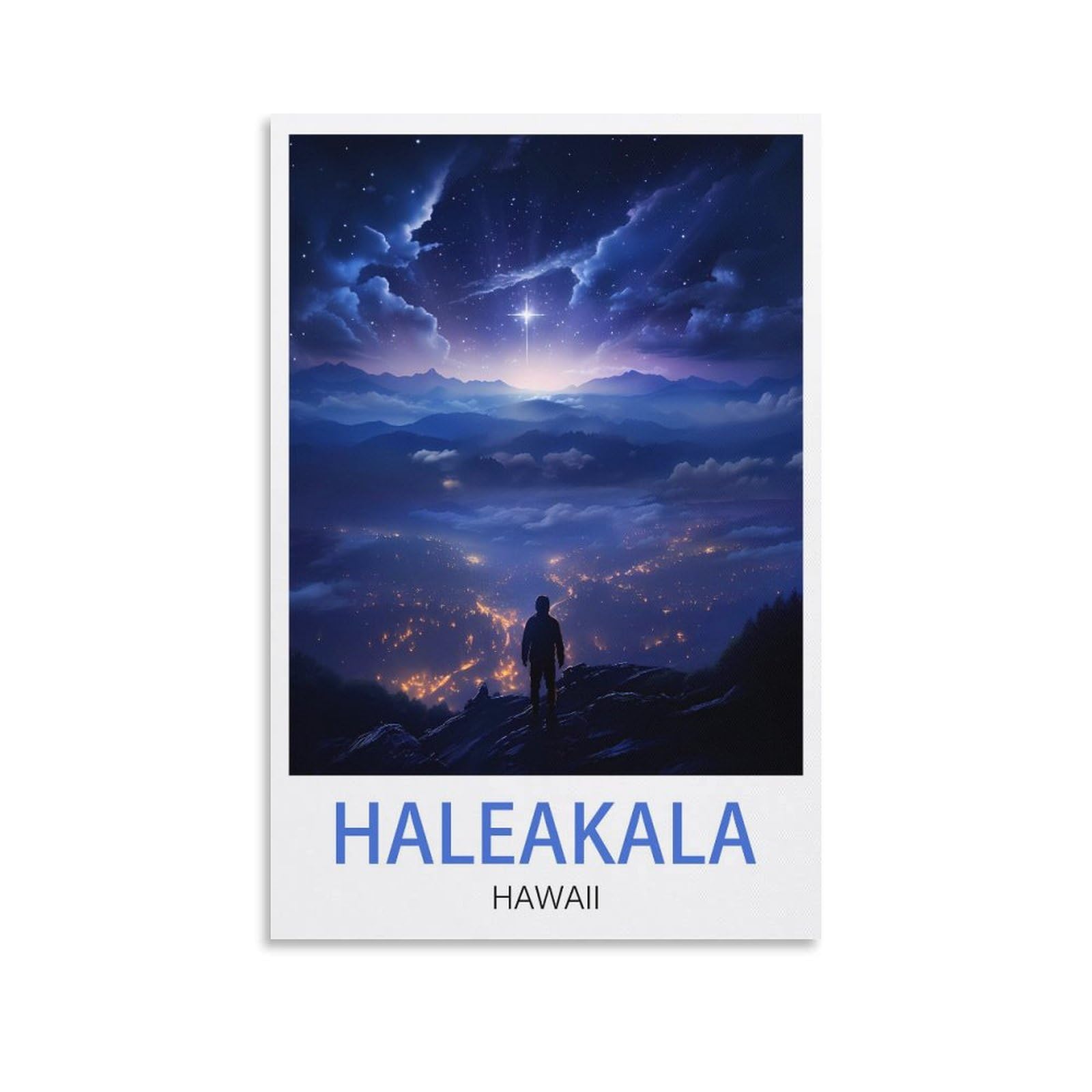 Tin Signs Retro,Haleakala Hawaii,Wall Art Decorative Plaque Decor for Home Livingroom Bedroom Cafes Coffee Bars Decoration Gifts 30x40cm