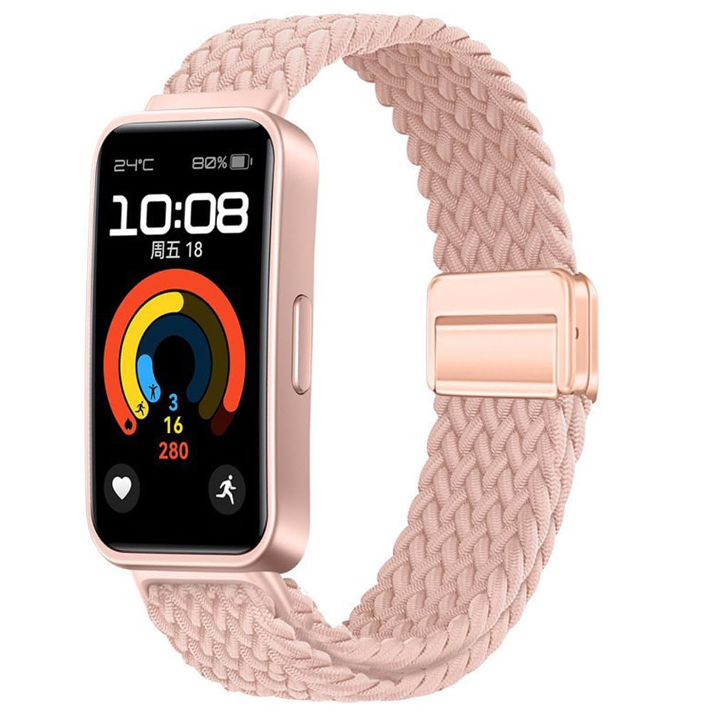 FYISWHO Magnetic Replacement Bracelet for Huawei Band 10 / Band 9, Nylon Sport Armband Strap for Huawei Band 8