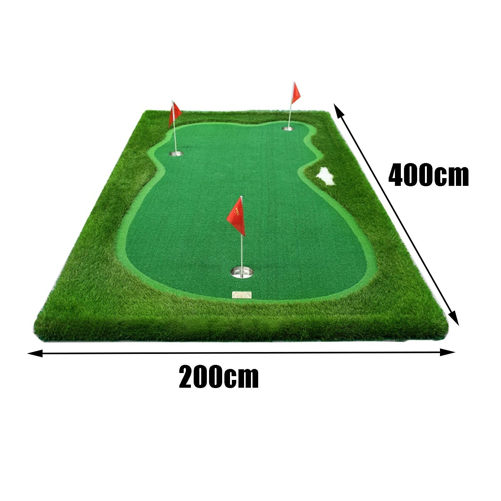 Tapete para Putting de Golf Tapete para Putting de Golf Grande de 3 m/4 m, tapete de Golf de césped Artificial para jardín/Oficina/Sala de Estar, tapete de Entrenamiento para Putting de Golf