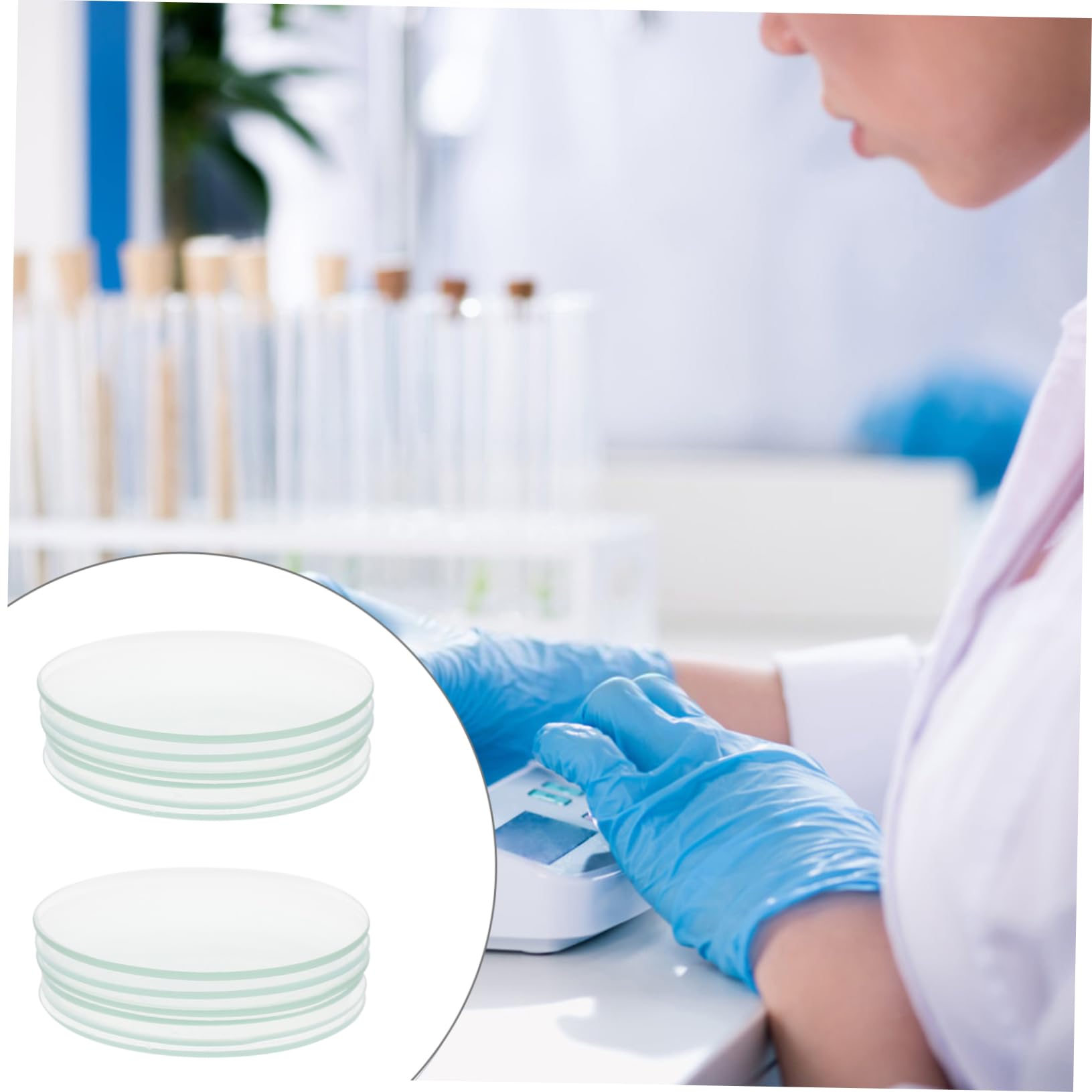 TOPPERFUN 10 Pièces Verre De Montre Verre Rond Équipement En De Laboratoire Plat D'Évaporation Chimie Plat D'Évaporation Science Plat D'Évaporation Coups Table