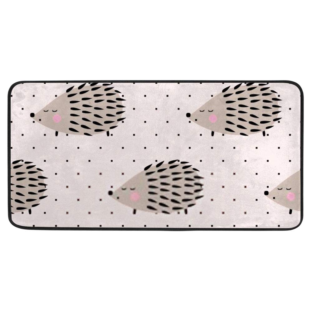 Tapis de cuisine antidérapant rose doré 39x20" lavable en machine