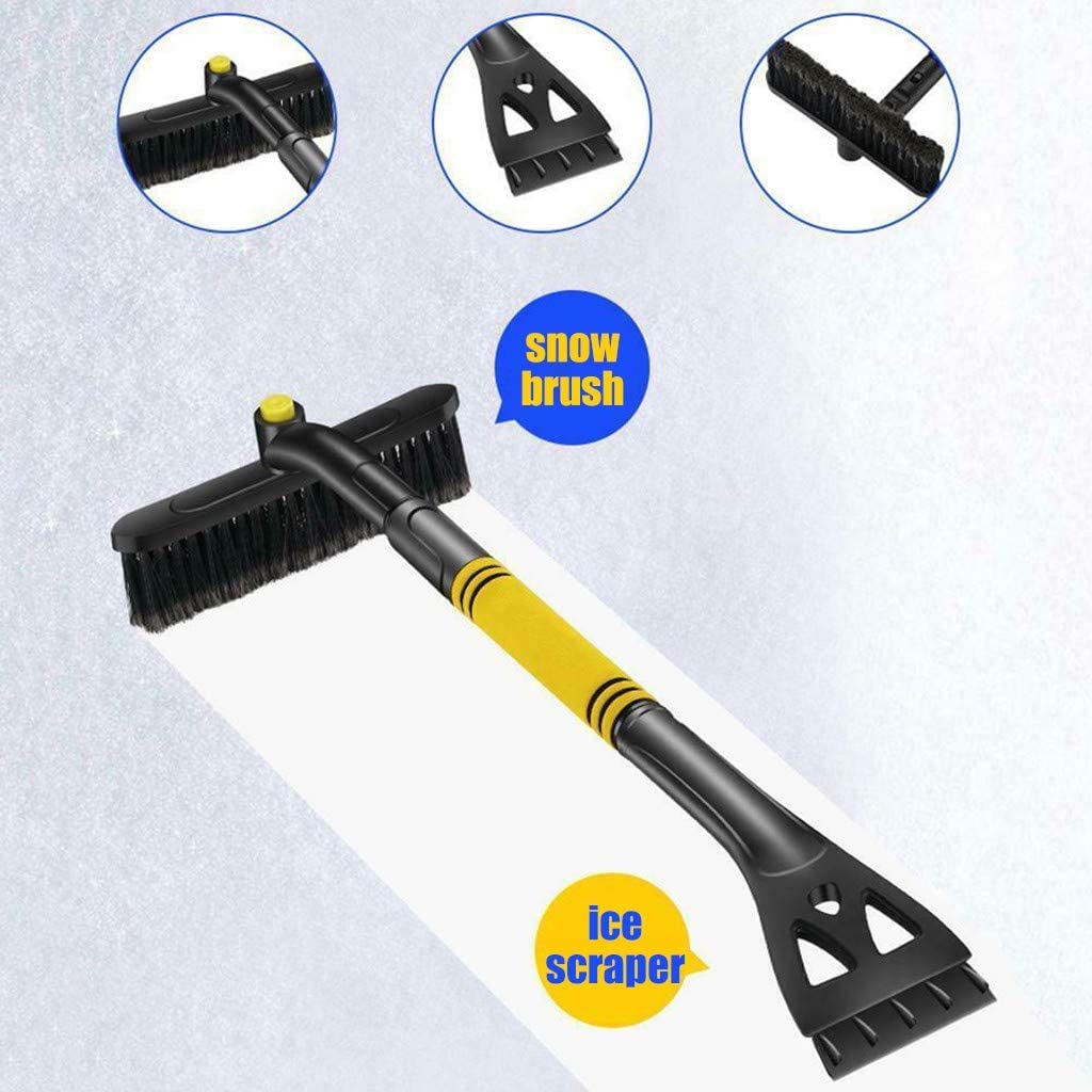 Brosse à Neige et grattoir à Glace pour Pare-Brise de Voiture, dissolvant de Brosse à Neige avec poignée en Mousse pour vitres de Camion SUV de Voitures (Jaune) (Color : Blue)