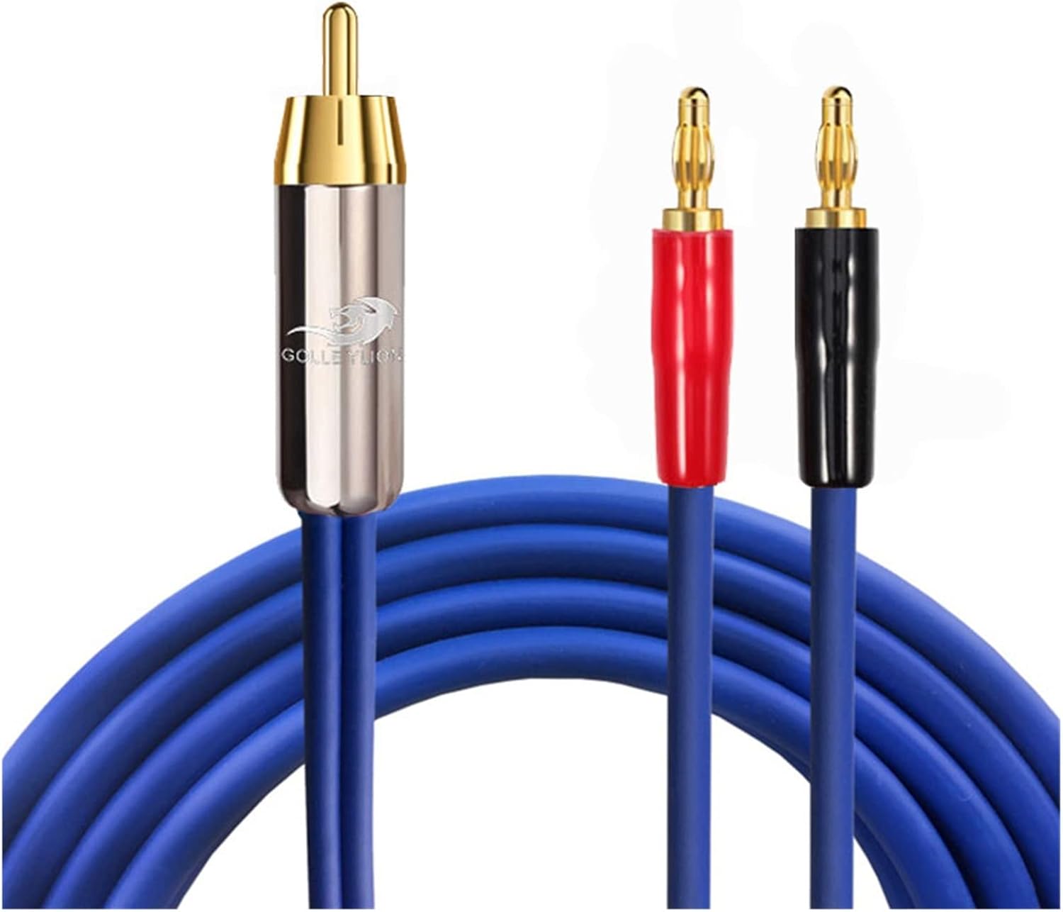 プレミアム アクティブ スピーカー ケーブル RCA - デュアル バナナ スペード プラグ 2Y AMP サウンドボックス サブウ