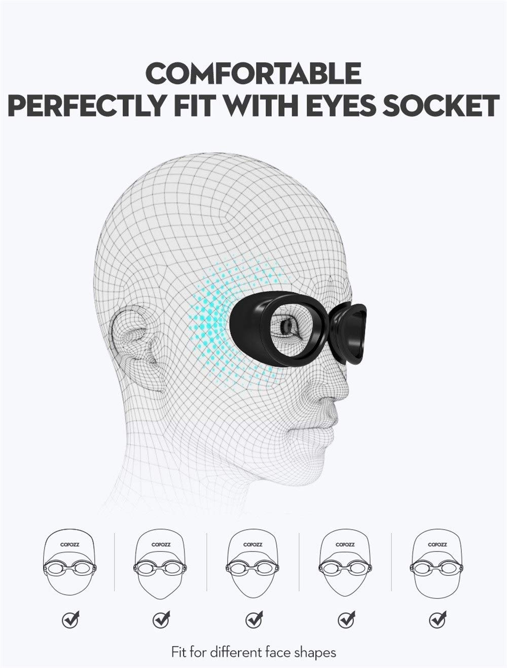 Occhialini da Nuoto, Regolabile Occhialini da Nuoto, Anti-Nebbia Protezione UV di Nuotata Occhiali for Unisex Adulto Uomini Donne Gioventù Scherza Il Bambino(3-Pack)