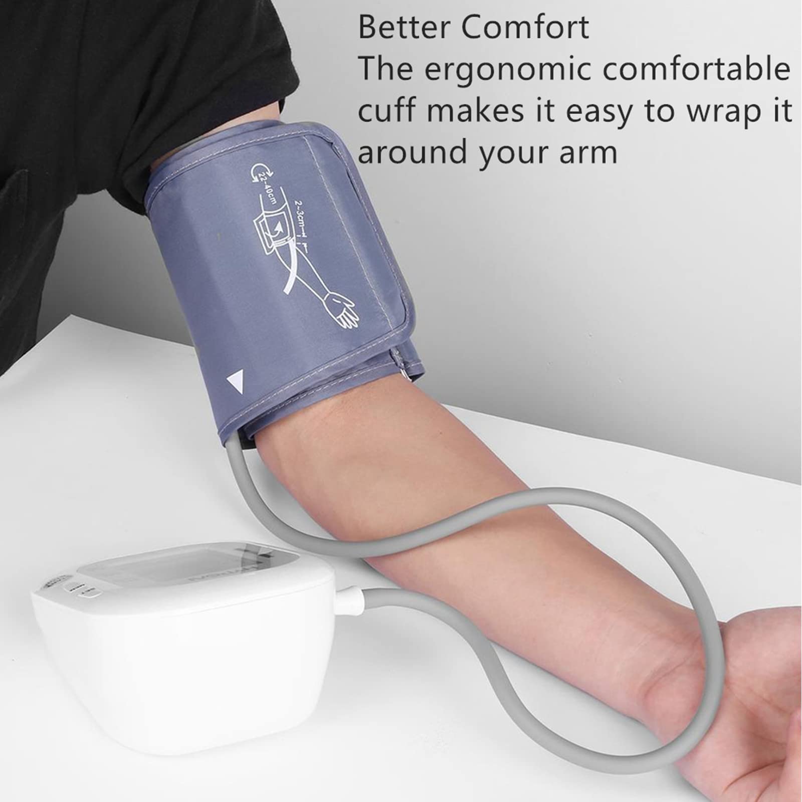 Casulo Monitor de presión arterial automático Máquina de presión arterial digital para uso doméstico con pantalla grande, brazalete ajustable para la parte superior del brazo