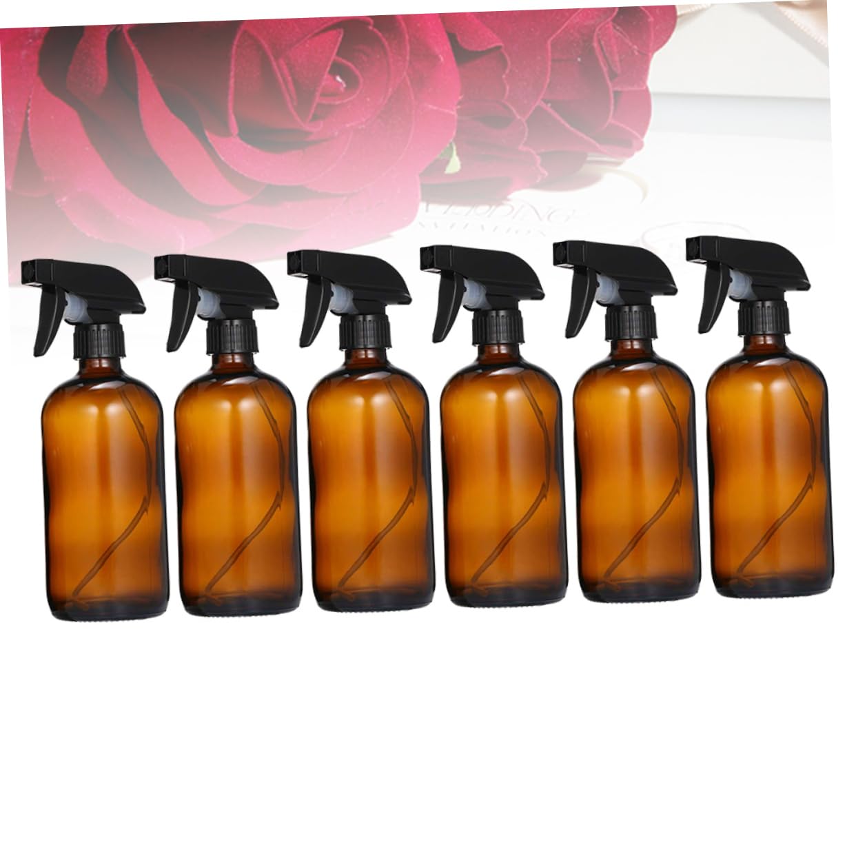 Beavorty Flacon Pulvérisateur en Verre Marron 500ml Lot de 6 Pièces