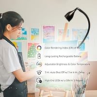 Vista 4 de Method Lights ML-EL - Luz LED inteligente de caballete de 1ª generación, batería recargable, temperatura de color ajustable, sin parpadeo y control