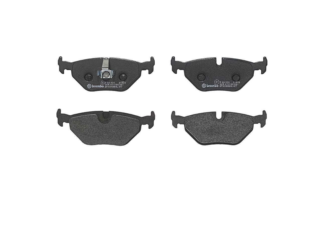 Brembo P06024 Plaquettes de Frein Avant & P06025 Plaquettes de Frein Arrière
