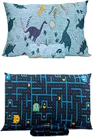 Kit Completo com 2 Jogos de Cama – Temas Dinossauro e Games | Ideal para Meninos