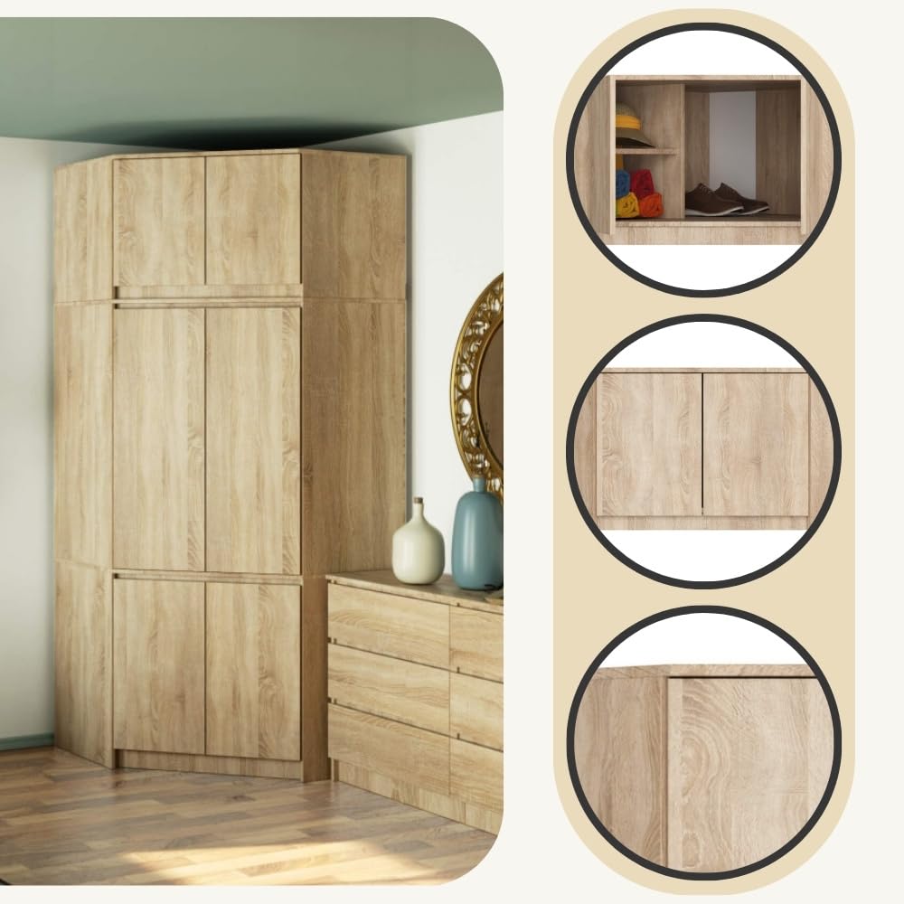Altillo para armario AKORD S100 Roble Sonoma 100 cm 2 puertas 3 estantes 100x50x55 cm