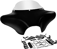 Vista 11 de TCT-MOTORPARTS Carenado Batwing con Parabrisas Compatible con Harley Softail Deluxe Fatboy Heritage Classic Yamaha V Star 1100 650 Classic Softail