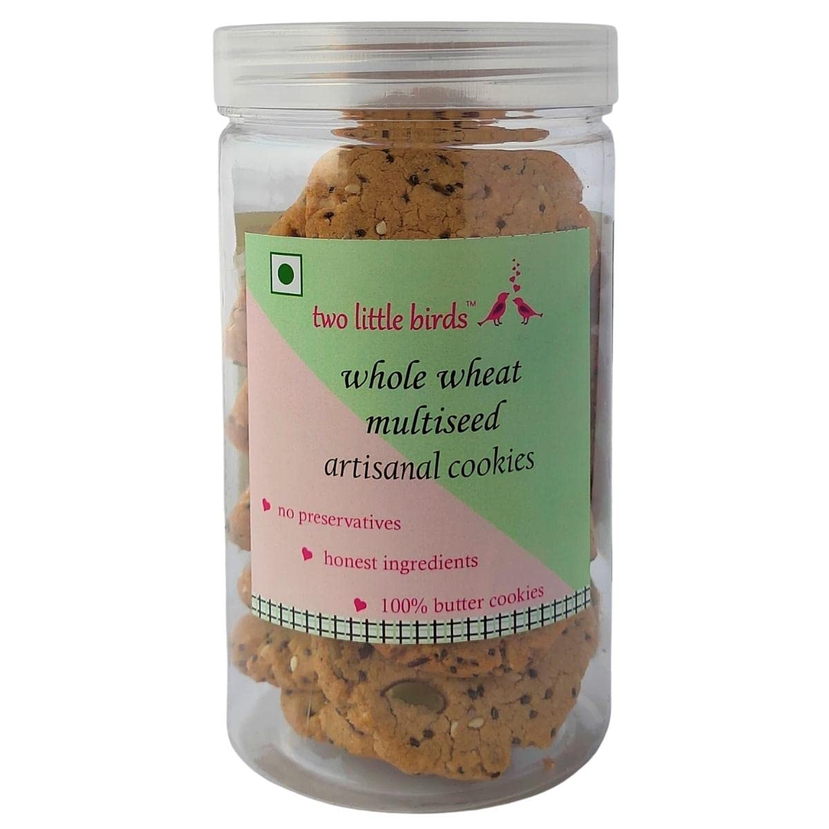 two little birds Whole Wheat Multiseed Artisanal Cookies - Enriched with 5 Super Seeds | Delicious Handcrafted Healthy Snack Biscuits | Freshly Baked | 100% Preservative Free & Eggless | 250 Grams (B0B1HSM5QB) Amazon Price History, Amazon Price Tracker