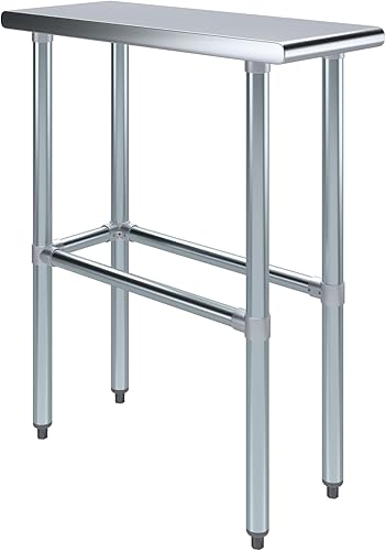 Vista 145 de Mesa de trabajo de acero inoxidable AmGood