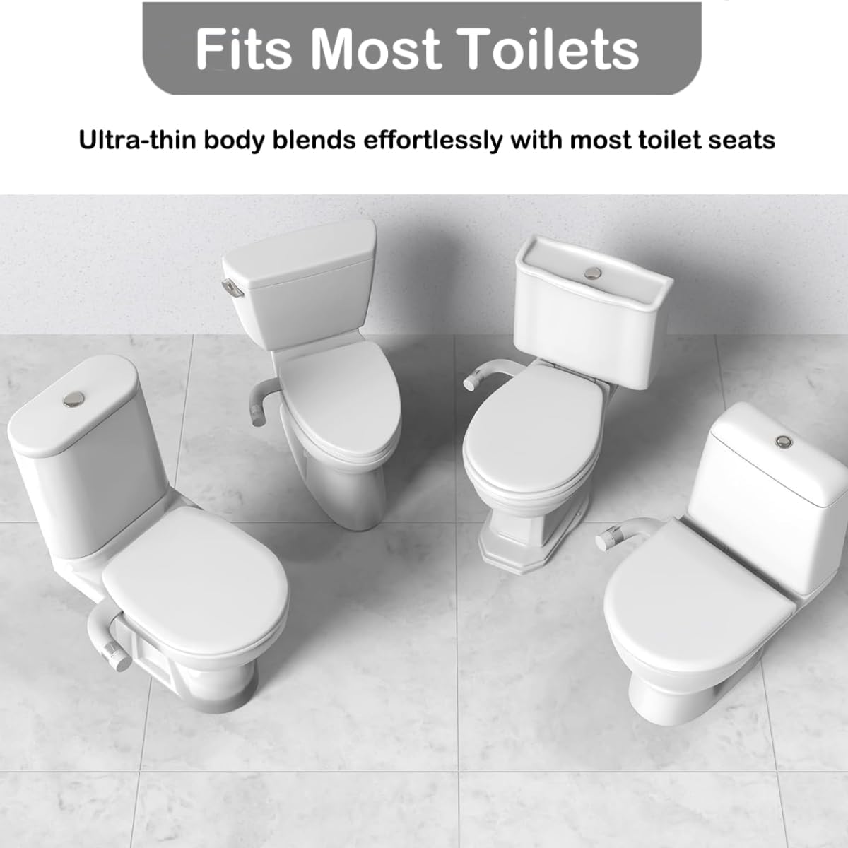 Ultra-Slim Bidet Attachment for Toilet, Non Electric Retractable Nozzles (Posterior/Feminine Wash) Hygienic Bidets Existing Toilets Seat, Adjustable Water Pressure, Water Sprayer Baday - Image 5