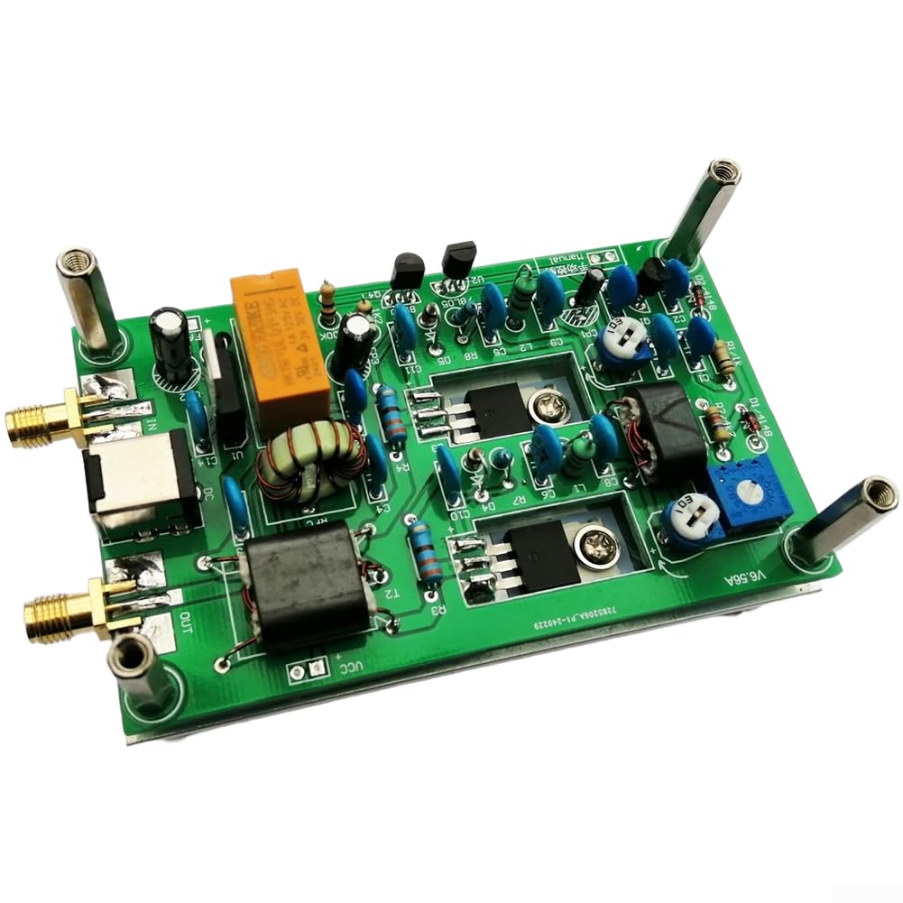 Scheda amplificatore di potenza ad onde corte CW SSB lineare HF radio amatoriale 3-28MHz con commutazione automatica 60 x 100 mm PCB con dissipatore di calore (B)