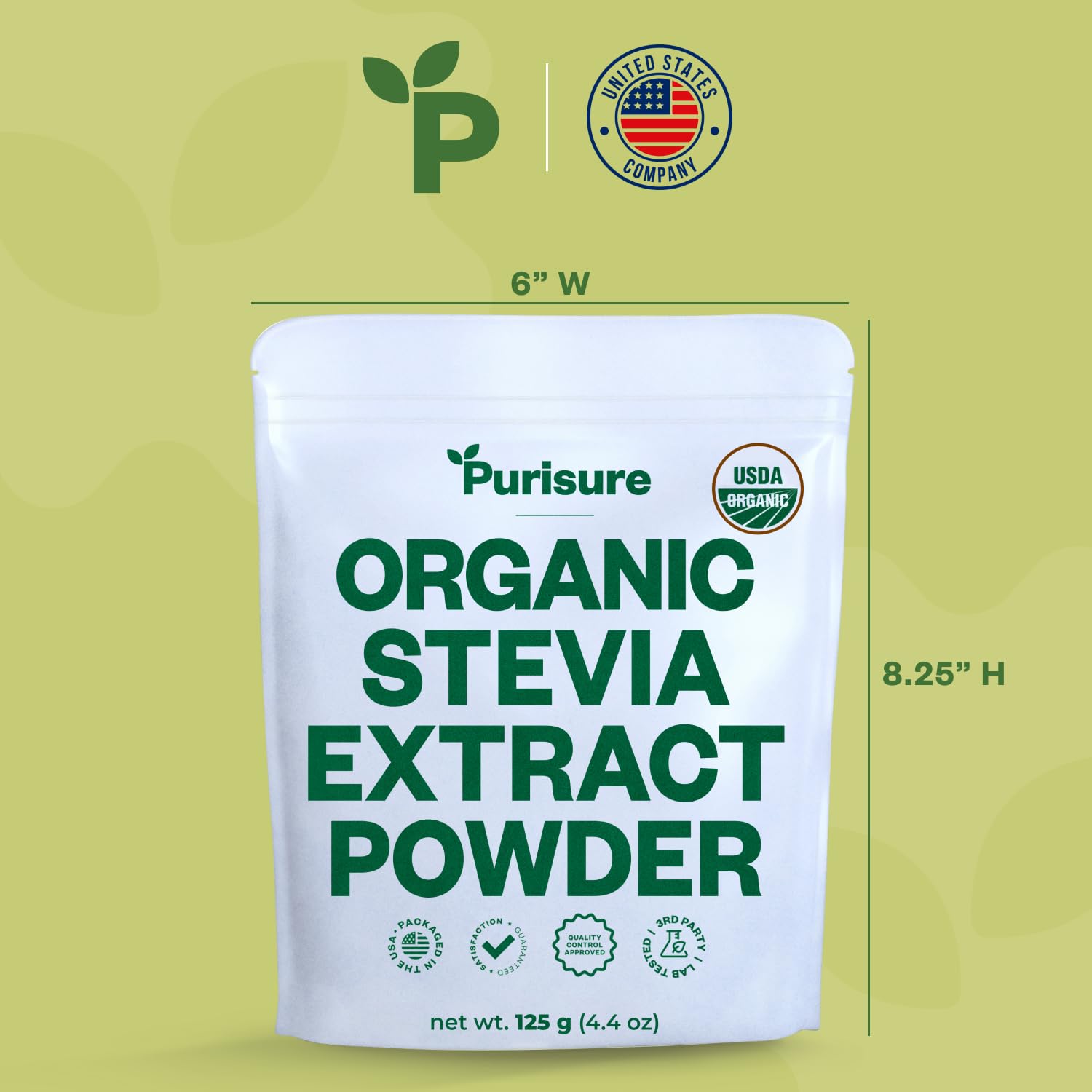 Organic Stevia Extract Powder,125 g, Zero Calorie, Pure Stevia Extract Concentrated Powder Sweetener for Baking and Beverages - No Aftertaste, Non-GMO, Keto Friendly- 892 Servings - Image 7