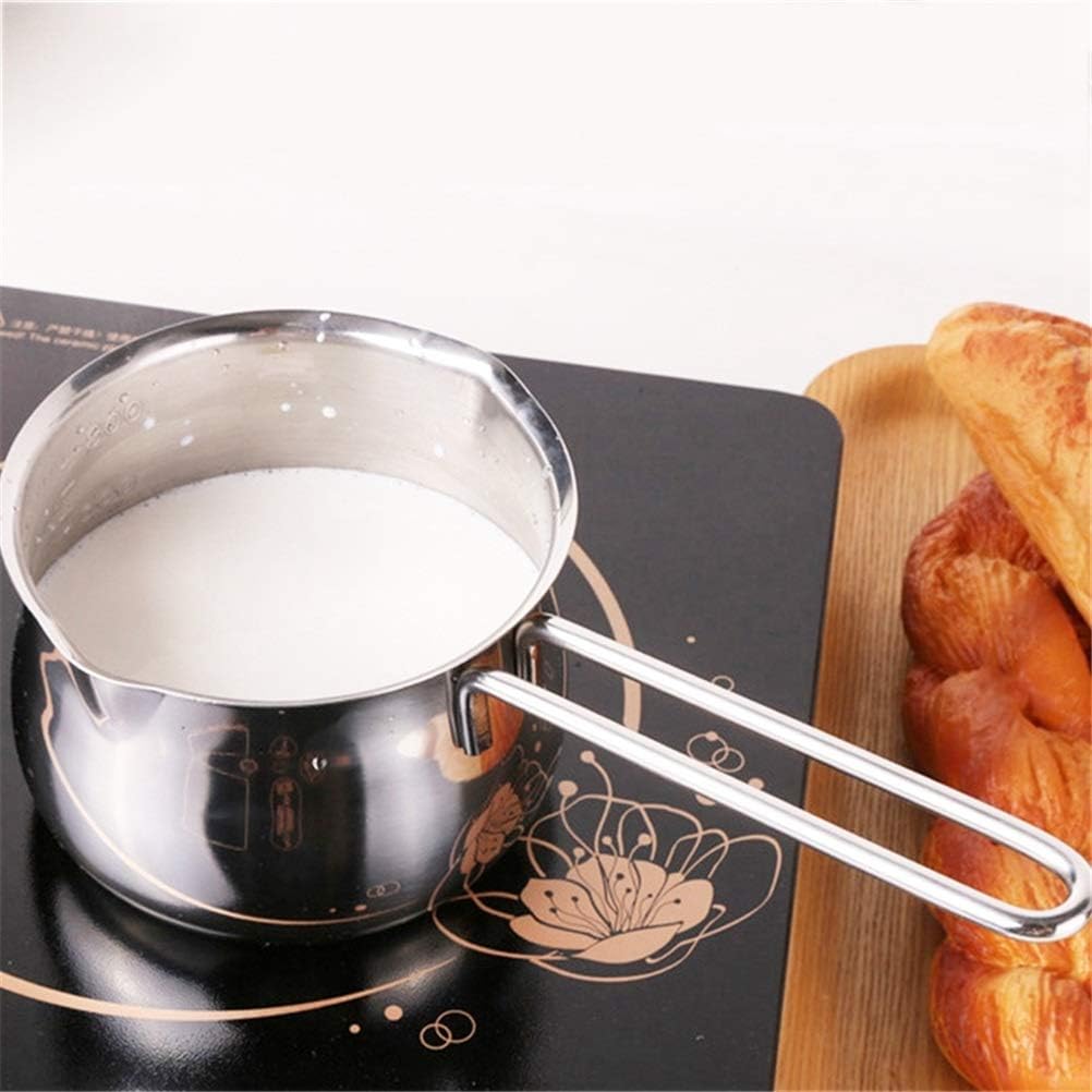Non-Stick Pan Milk Pot Butter Chocolate Melted Heating Pot Warmer Pan Small Saucepan Cheese Pot with Pour Spouts
