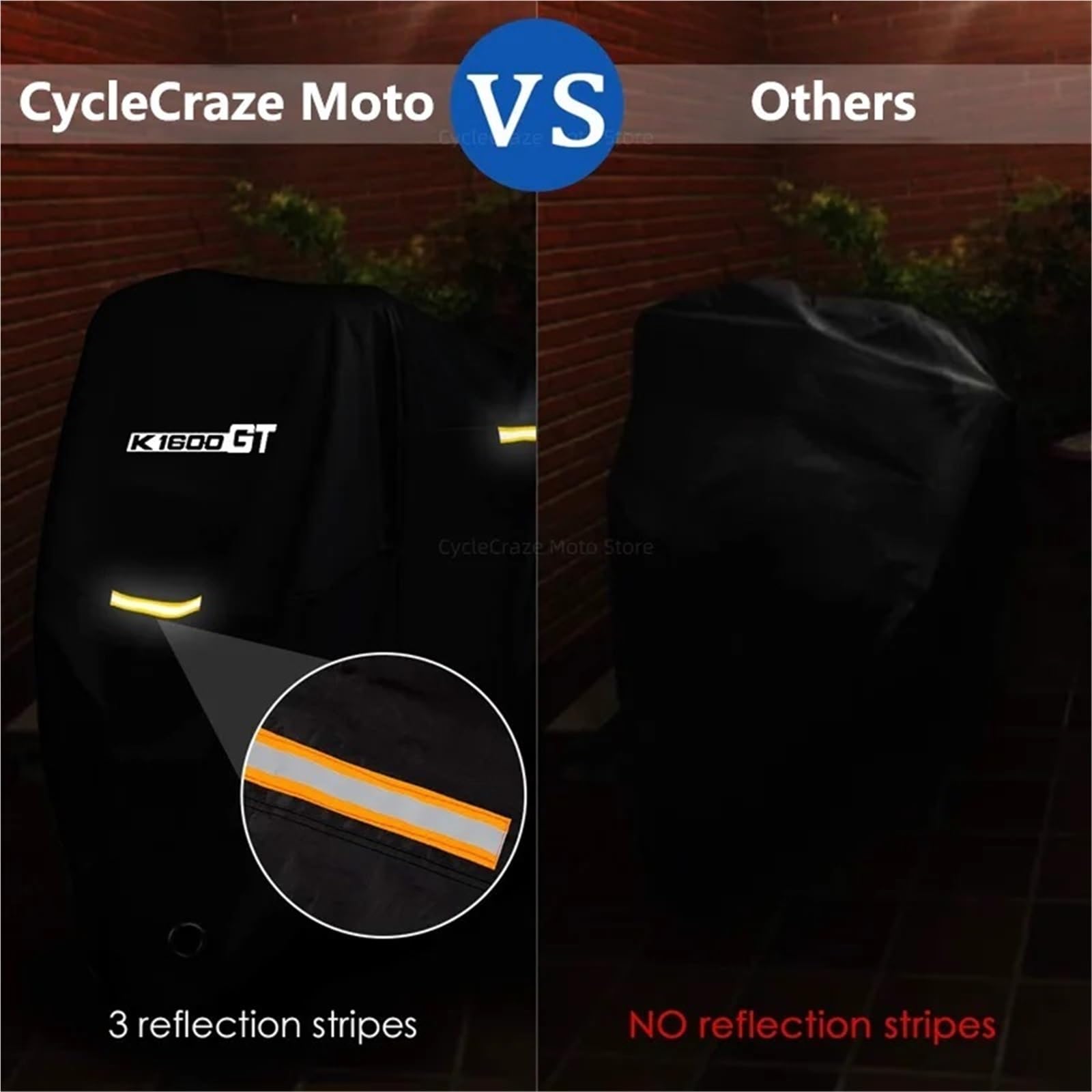 Motorcycle Cover Waterproof Outdoor Scooter UV Protector Dust Rain Cover For B/M/W K 1600GT K1600 GT K 1600 GT 2016-2021(3XL For 221-230cm)