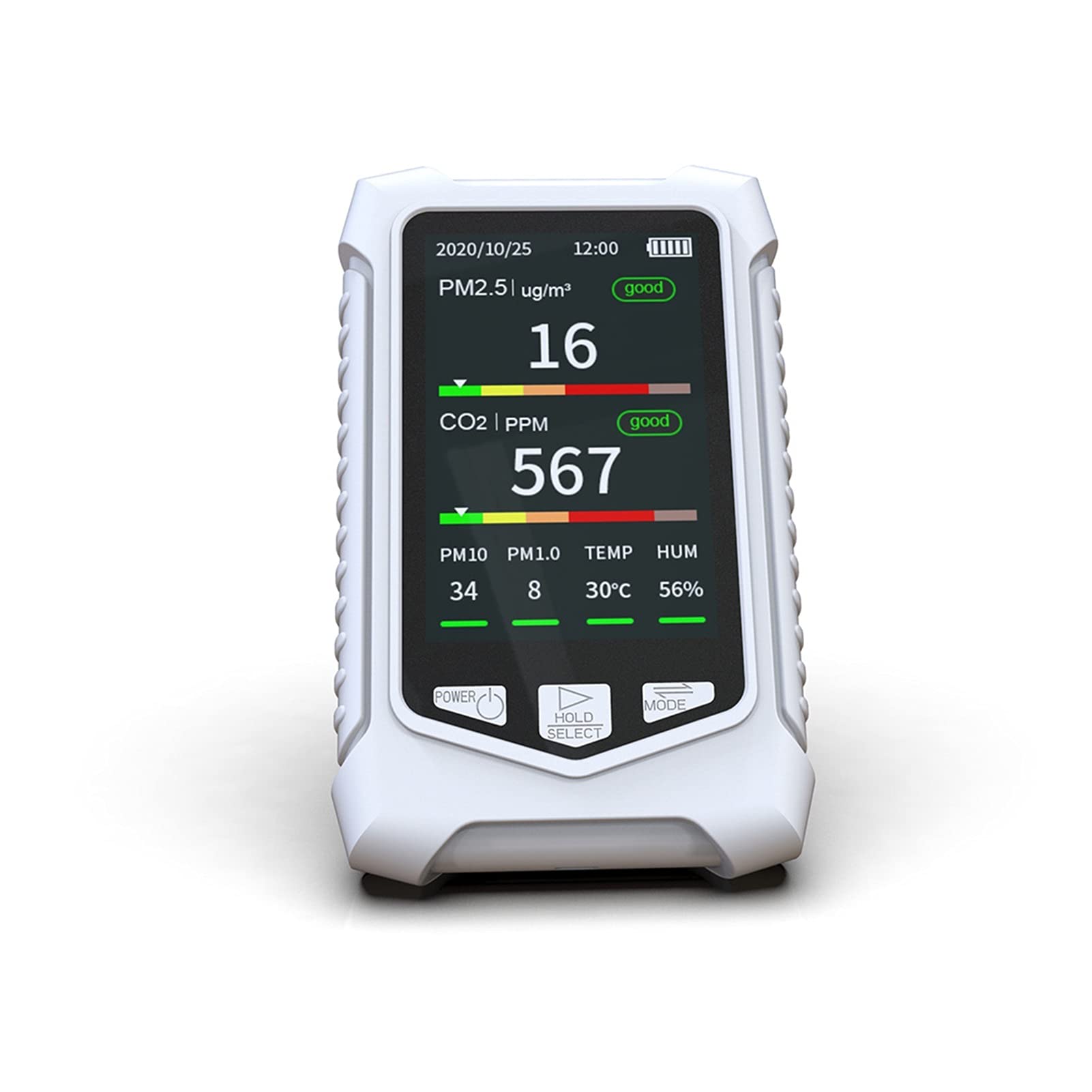 Gas Leak Detector The New Carbon Dioxide Detector CO2 PM2.5 Temperature and Humidity Exceed The Standard Alarm in English, Germany and Japan