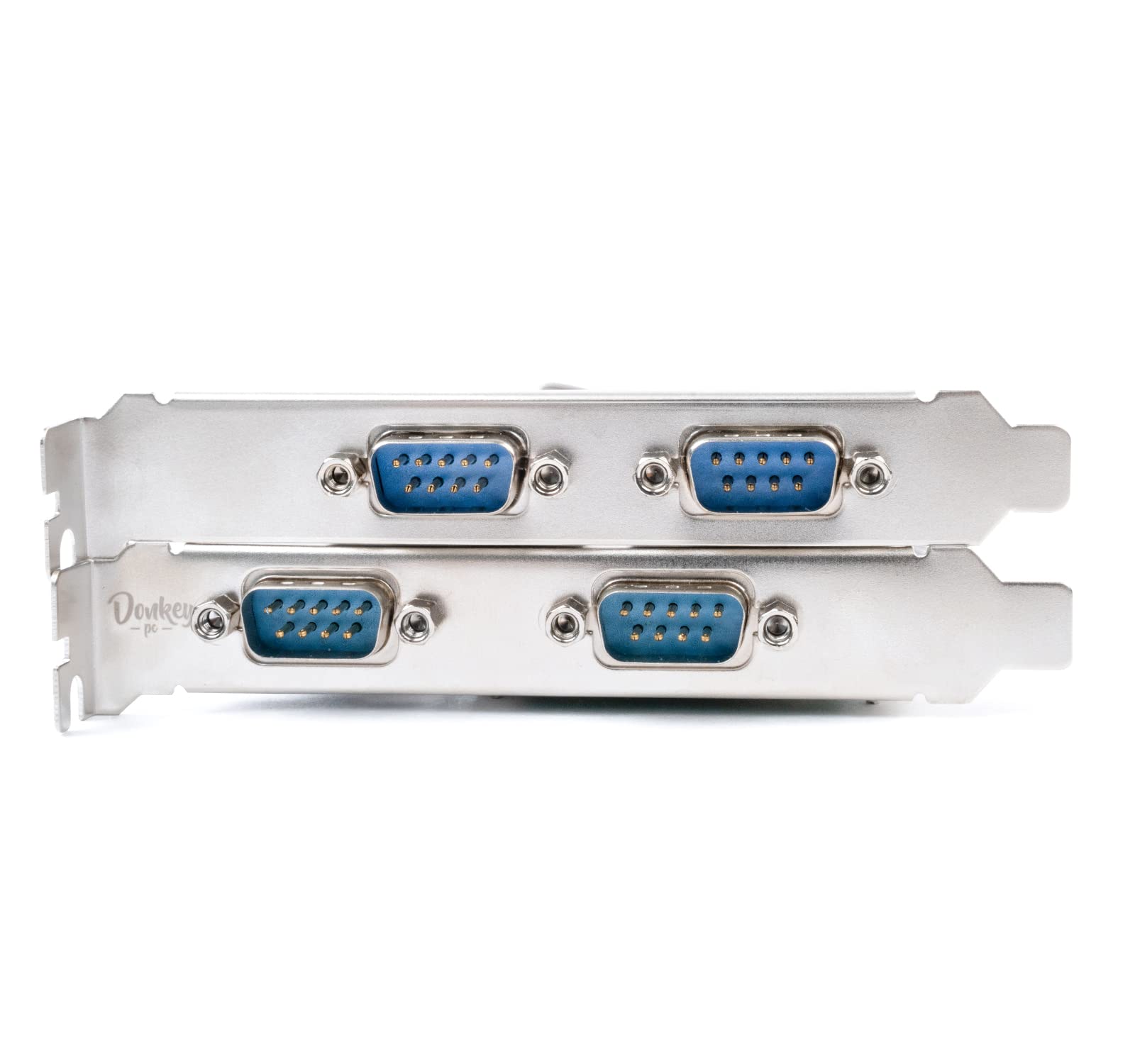 Convertidor de Adaptador de 4 Puertos PCIE a RS232, Tarjeta expansión Controlador PCI Express PCI-E a RS232 para PC de Escritorio con Soporte bajo