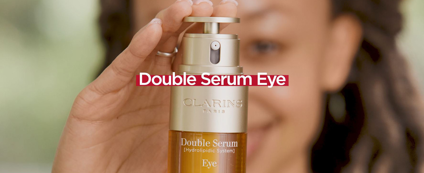 Clarins DOUBLE SERUM EYE | Anti-Aging Eye Treatment | Visibly Smoothes, Firms, Hydrates and Revitalizes For More Youthful-Looking Eyes In Just 7 Days* | 13 Plant Extracts, Including Turmeric | 0.6 Oz