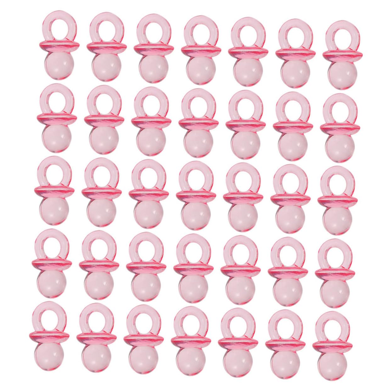 VICASKY 150 Pcs Mini Clear Acrylic Pacifiers for Shower Games Favors & Each Ideal for Boy Celebrations