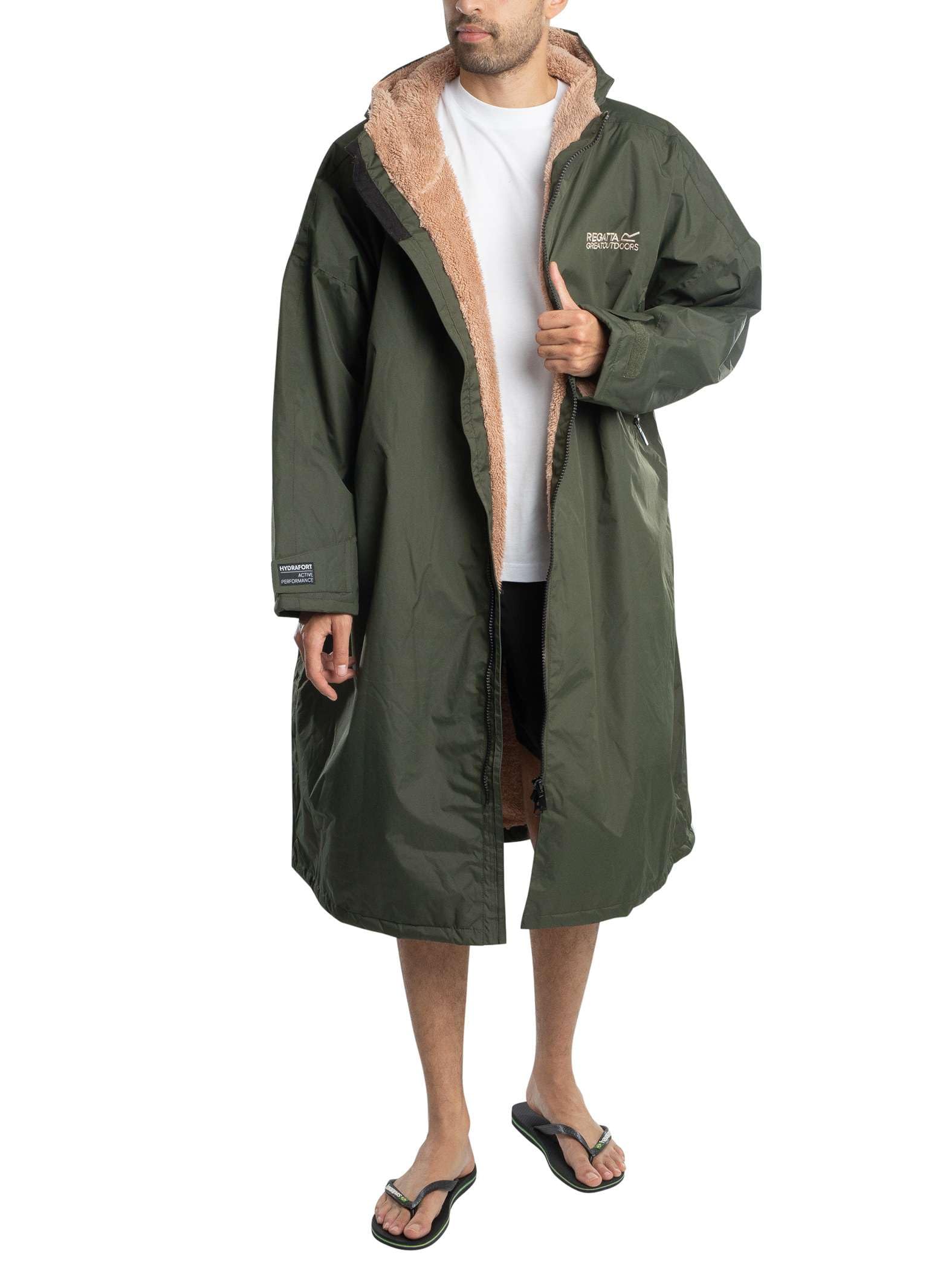 Regatta Outdoor Active Unisex Waterproof Changing Robe Peignoir Sec, Kaki foncé, L-​XL Mixte