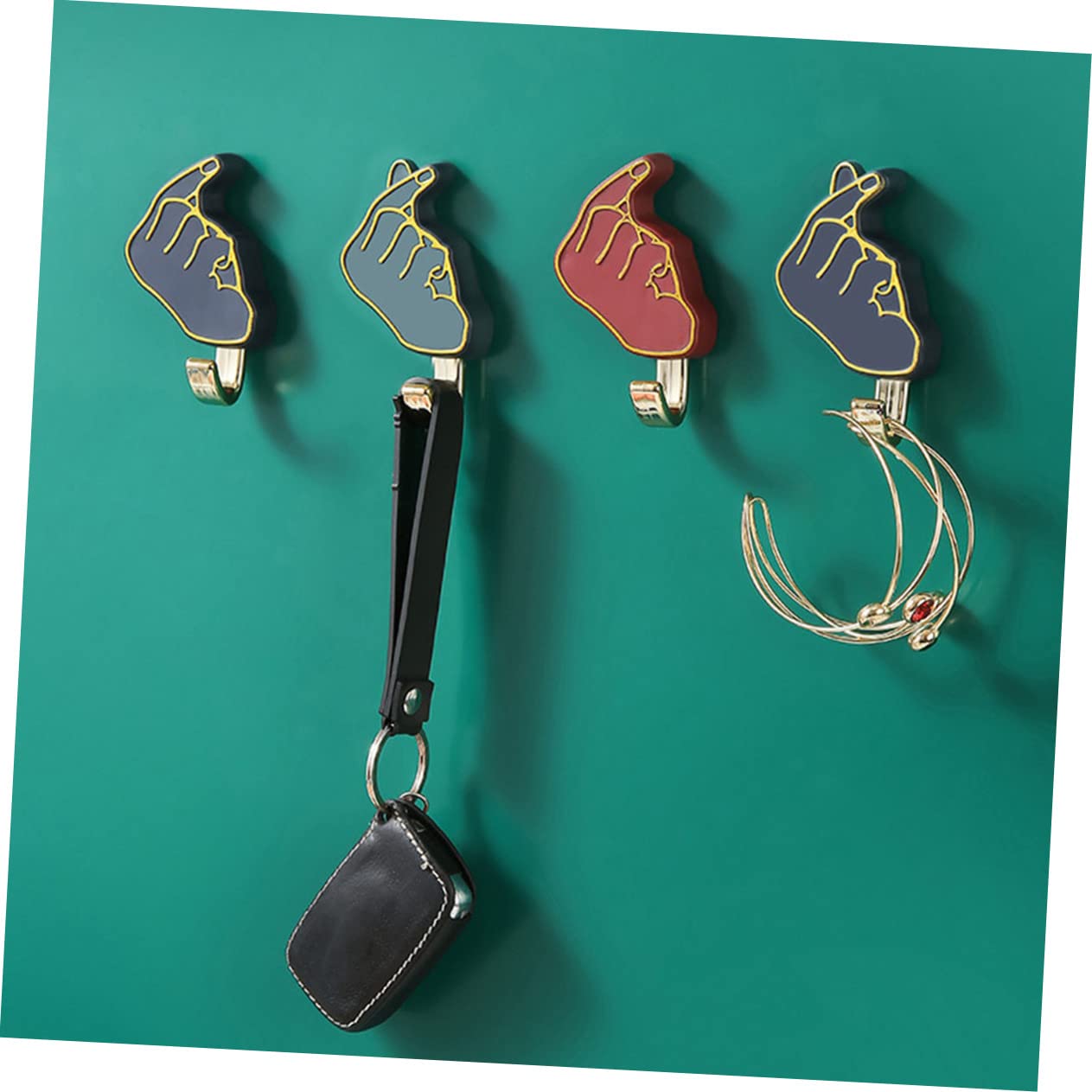 VASDEV 12 Ganchos para Colgar Abrigos, Ganchos montados en la Pared, decoración de corazón, Ganchos de Pared para Toallas, Ganchos de Pared para Cocina, Perchero de Pared, Ganchos de Dise