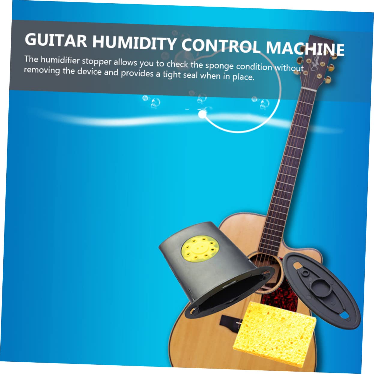 Abaodam 3pezzi Umidificatore Portatile Per Chitarra Acustica Design Compatto Regolatore Umidità Per Crepe e Deformazioni Accessorio Essenziale Per Manutenzione Strumenti Musicali
