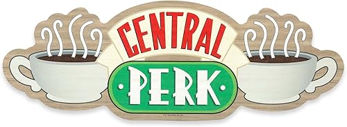 Friends Central Perk - Decoración de pared de madera de café From the Hit TV Show Cartel central grande para cocina, oficina o sala de cine Friends Central Perk - Decoración de pared de madera de café From the Hit TV Show Cartel central grande para cocina, oficina o sala de cine