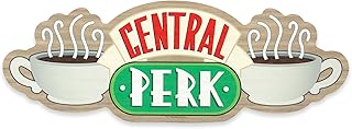 Open Road Brands Friends Central Perk Coffee Wood Wall Decor - from The Hit TV Show - Large Central Perk Sign for Kitchen, Office or Movie Room