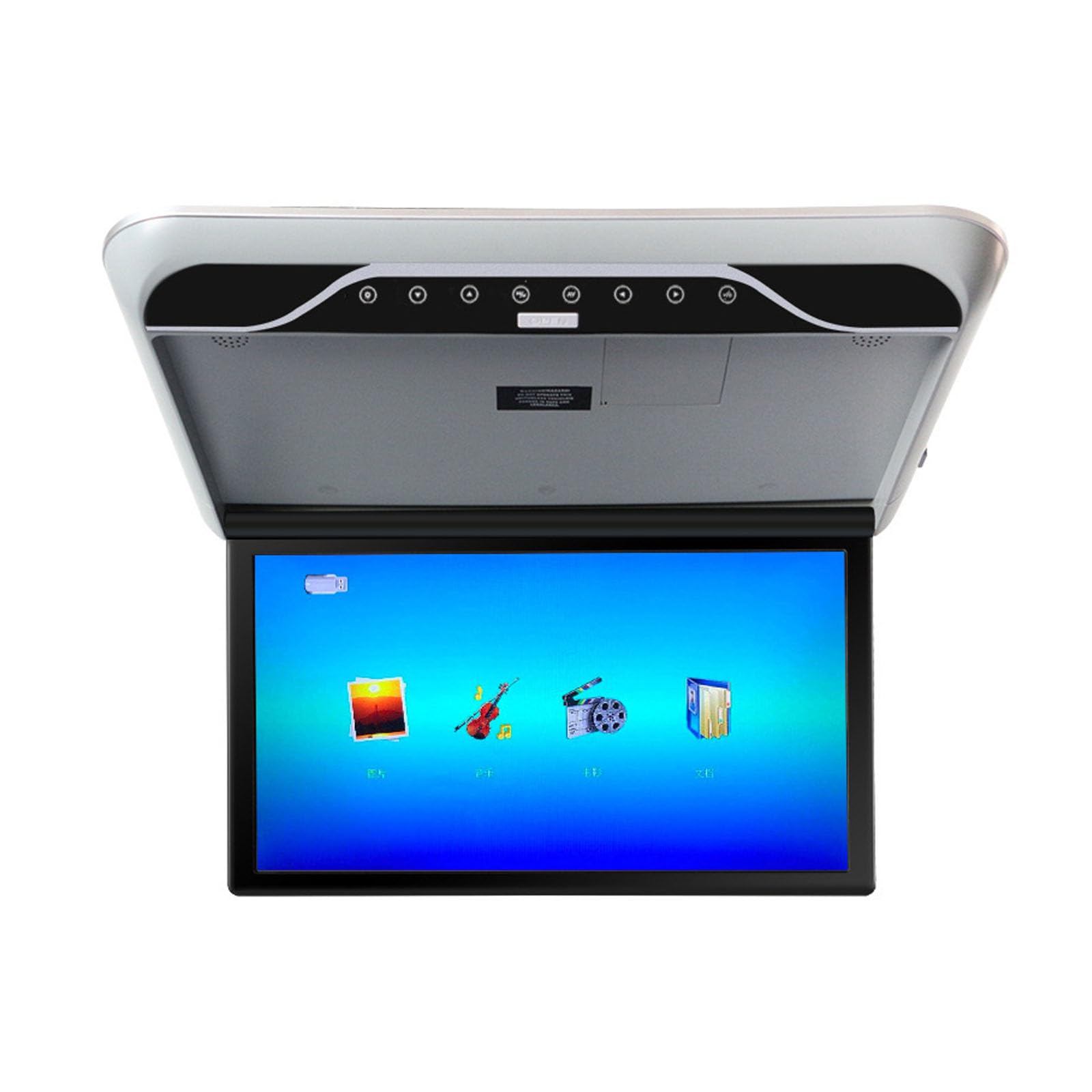 Monitor de techo para coche con pantalla Full HD, ángulo ajustable de 160 grados y HDMI 8
